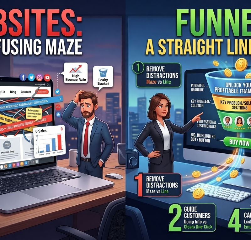 Stop building websites. Start building funnels.