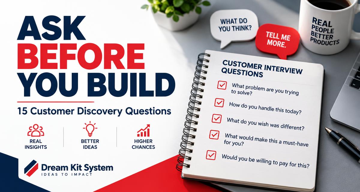 15 customer discovery questions that reveal problems worth solving