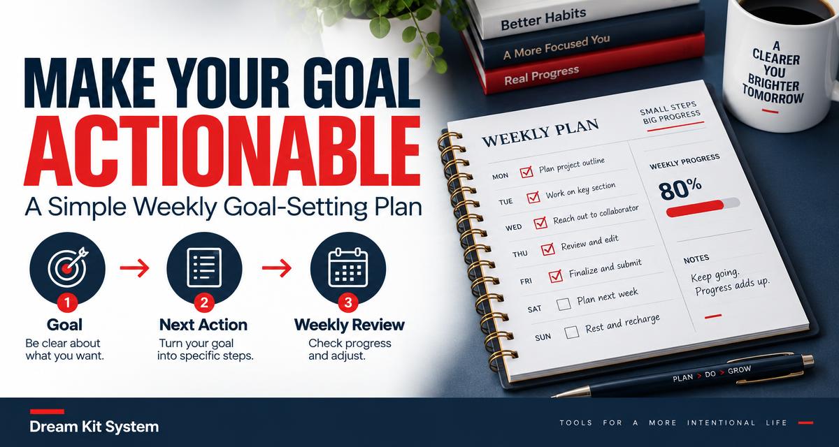 How to set goals and achieve them with a simple weekly action plan