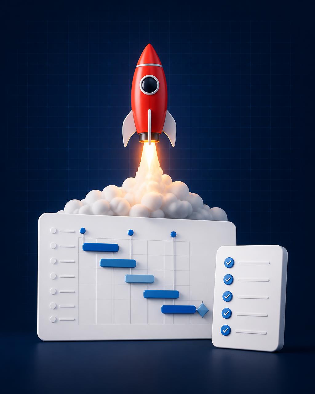 Product Launch Planner & Tracker — digital product poster