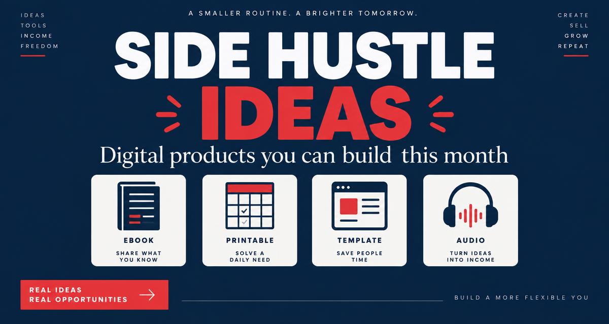 12 Digital Product Side Hustle Ideas You Can Start This Month