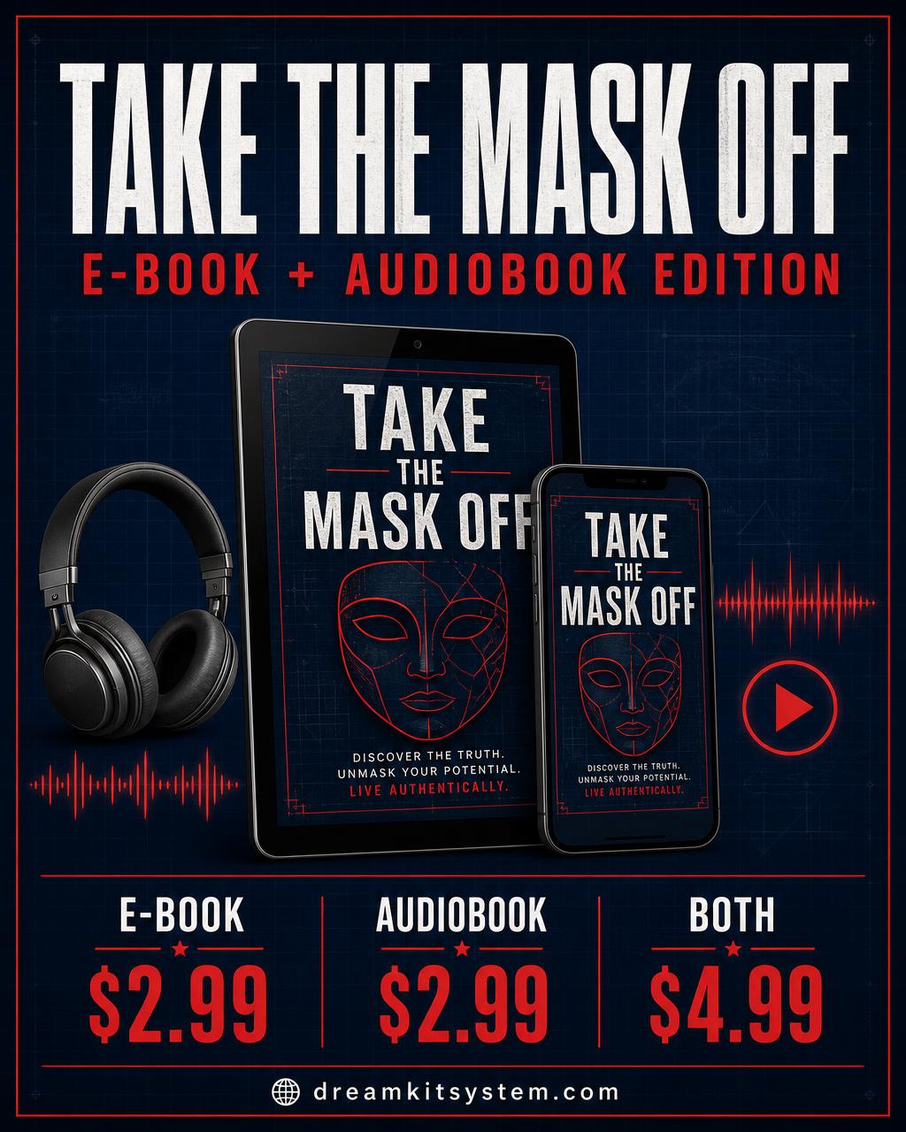 Take The Mask Off — The Ultimate Blueprint & Mind Craft Collection — digital product poster