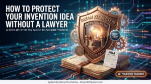 A step-by-step DIY guide and visual representation on how to secure your IP, file a provisional patent, and use NDAs without paying expensive legal fees.