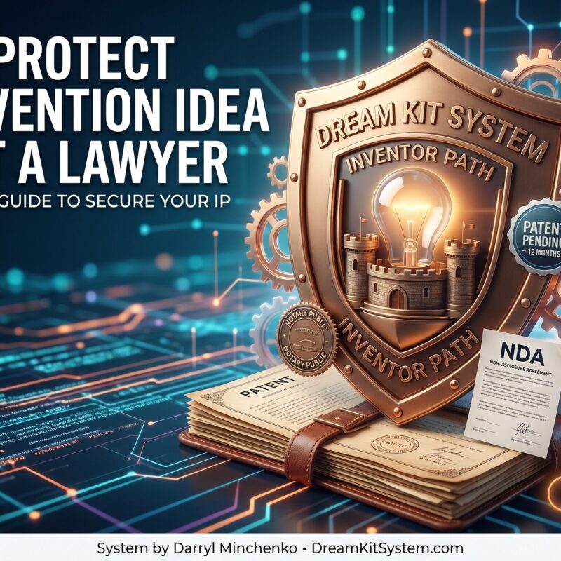 A step-by-step DIY guide and visual representation on how to secure your IP, file a provisional patent, and use NDAs without paying expensive legal fees.